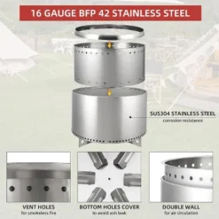 Vancasso 27 Inch Smokeless Fire Pit, Portable Outdoor Fire Pit -Vancasso Shop GUEST 63a044d9 5382 434f bae1 a57b161e5712