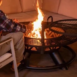 Vancasso 47" Outdoor Fire Pit With Adjustable Grill -Vancasso Shop GUEST 65e6372c 251a 4631 9a6d 1f9e1613bdb0