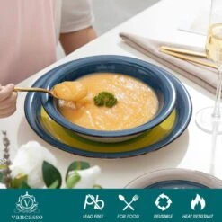 Arco 18-Piece Multicolor Stoneware Dinnerware Set (Service For 6) -Vancasso Shop arco dinnerware sets vc arco sb 4f 1000