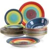 Arco 18-Piece Multicolor Stoneware Dinnerware Set (Service For 6)
