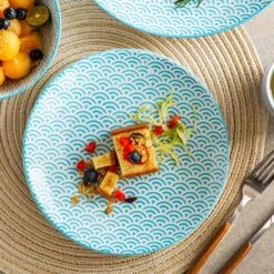 NATSUKI Assorted Colors Porcelain Dishes Plate Set For Salad Dessert (Set Of 4) 13 NATSUKI Assorted Colors Porcelain Dishes Plate Set For Salad Dessert (Set Of 4) -Vancasso Shop assorted colors porcelain vancasso salad plates dessert plates vc natsuki sxp 44 1000