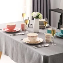 Bella 16-Pieces Dinnerware Set Porcelain Crockery In Vintage Look Combination Sets Colorful (Service For 4) -Vancasso Shop assorted colors vancasso dinnerware sets vc bella h sl 31 1000