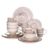 Bella 16-Pieces Dinnerware Set Porcelain Dinner Set Crockery In Vintage Look Combination Sets Beige (Service For 4) -Vancasso Shop beige vancasso dinnerware sets vc bella bg sl 64 1000