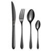 48-Piece Black Stainless Steel Flatware Set (Service For 12)