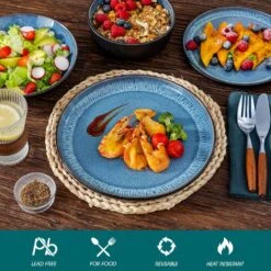 16-Piece Blue And Black Stoneware Dinnerware Set Service For 4 Tableware Bowls And Plates Dining Set Dishware Set 13 16-Piece Blue And Black Stoneware Dinnerware Set Service For 4 Tableware Bowls And Plates Dining Set Dishware Set -Vancasso Shop blue and black vancasso dinnerware sets vc pla b 16 eu1 1f 1000