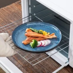 18-Piece Blue And Black Stoneware Dinnerware Set Service For 6 With Dinner Plates Dessert Plates And Cereal Bowls -Vancasso Shop blue and black vancasso dinnerware sets vc pla b 18 eu 1d 1000