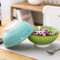 41 Fl. Oz. 2-Colours Porcelain Serving Soup/Fruit/Noodle Bowls 14 41 Fl. Oz. 2-Colours Porcelain Serving Soup/Fruit/Noodle Bowls -Vancasso Shop blue and teal vancasso bowls vc macaron b01 44 1000