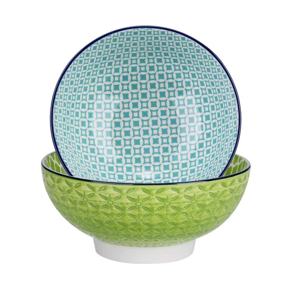 41 Fl. Oz. 2-Colours Porcelain Serving Soup/Fruit/Noodle Bowls 3 41 Fl. Oz. 2-Colours Porcelain Serving Soup/Fruit/Noodle Bowls