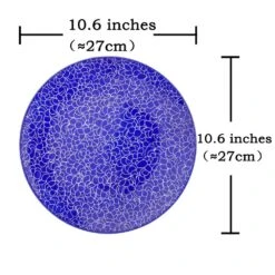 10.5 In. Blue Patterned Porcelain Dinner Plates Set For Pasta Salad Dessert (Set Of 4) -Vancasso Shop blue patterned vancasso dinner plates vc takaki sdp 44 1000