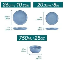 12-Piece Blue Stoneware Dinnerware Set (Service For 4) Glazed Tableware Set With Bowls And Plates For Kitchen Dining 17 12-Piece Blue Stoneware Dinnerware Set (Service For 4) Glazed Tableware Set With Bowls And Plates For Kitchen Dining -Vancasso Shop blue vancasso dinnerware sets vc anya bl 12 c3 1000
