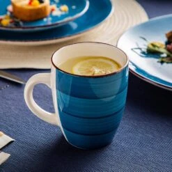 Bella 16- Piece Blue Porcelain Dinnerware Sets (Service For Set For 4) -Vancasso Shop blue vancasso dinnerware sets vc bella b sl a0 1000