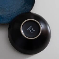 16-Piece Blue Stoneware Dinnerware Set Service For 4 Tableware Set With Plates Bowls And Mugs -Vancasso Shop blue vancasso dinnerware sets vc bubble b sl 66 1000