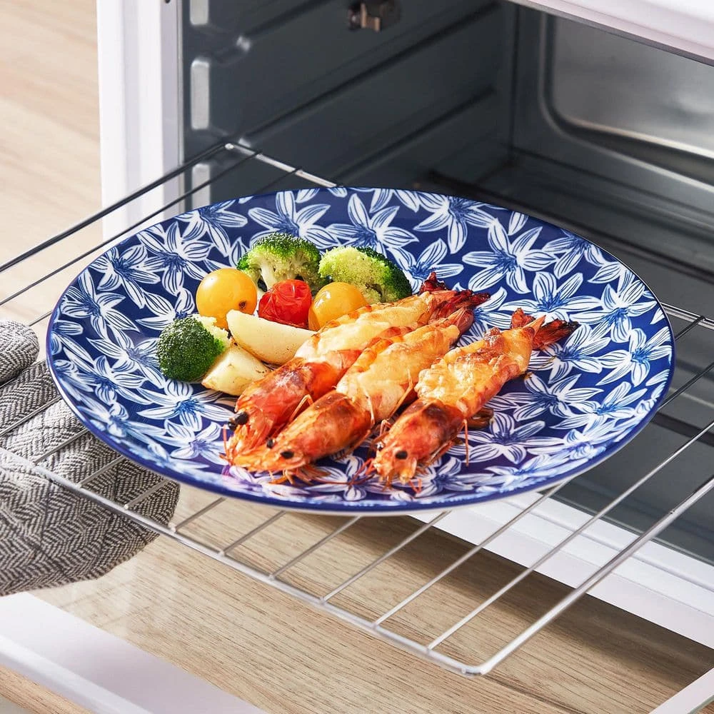 16-Piece Blue Porcelain Dinnerware Set Service For 4 Dinner Set With Dinner Plates Dessert Plates Cereal Bowls And Mugs 13 16-Piece Blue Porcelain Dinnerware Set Service For 4 Dinner Set With Dinner Plates Dessert Plates Cereal Bowls And Mugs - Image 11