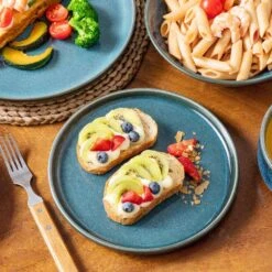 16-Piece Blue Stoneware Dinnerware Set (Service For 4) Reactive Glaze Tableware Bowls And Plates Dinner Set 21 16-Piece Blue Stoneware Dinnerware Set (Service For 4) Reactive Glaze Tableware Bowls And Plates Dinner Set -Vancasso Shop blue vancasso dinnerware sets vc vega b 16 1d 1000