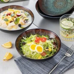 24 Fl. Oz. Brown Stoneware Cereal Bowl Set Of 4 Soup Bowl Pasta Bowl Salad Bowl 18 24 Fl. Oz. Brown Stoneware Cereal Bowl Set Of 4 Soup Bowl Pasta Bowl Salad Bowl -Vancasso Shop brown vancasso bowls vc bubble bn sdw 44 1000