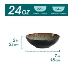 24 Fl. Oz. Brown Stoneware Cereal Bowl Set Of 4 Soup Bowl Pasta Bowl Salad Bowl 15 24 Fl. Oz. Brown Stoneware Cereal Bowl Set Of 4 Soup Bowl Pasta Bowl Salad Bowl -Vancasso Shop brown vancasso bowls vc bubble bn sdw c3 1000