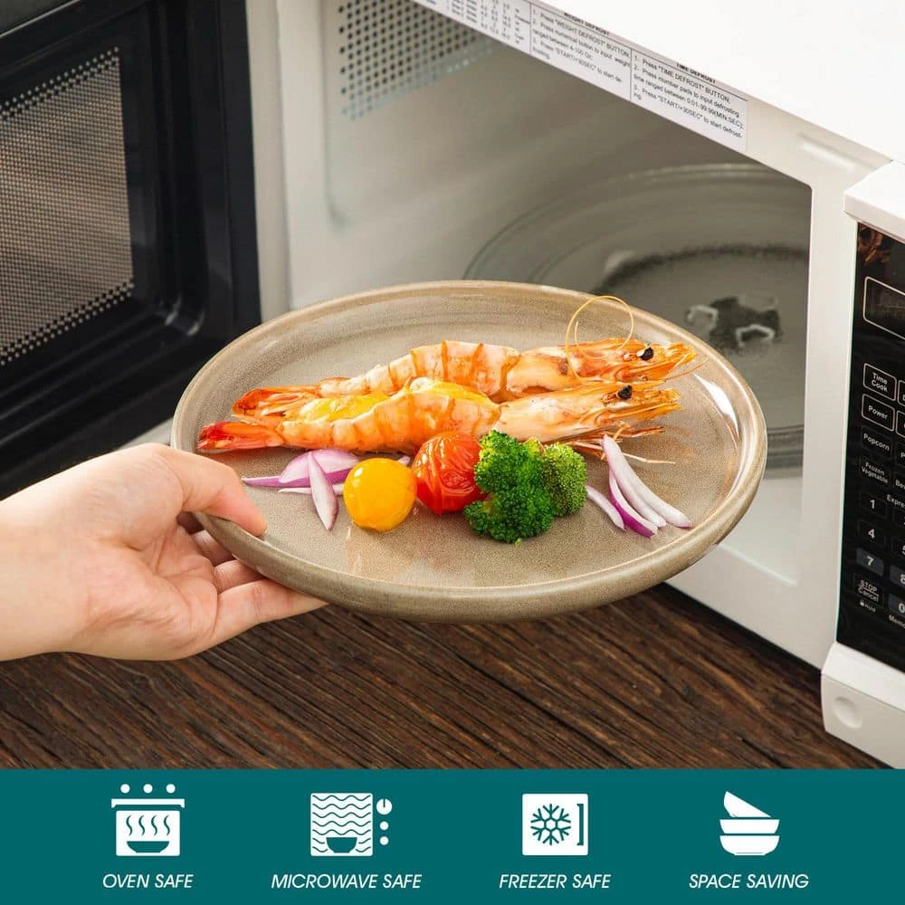 16-Piece Brown Stoneware Dinnerware Set Service For 4 Tableware Bowls And Plates Dining Set Dishware Set 11 16-Piece Brown Stoneware Dinnerware Set Service For 4 Tableware Bowls And Plates Dining Set Dishware Set - Image 9