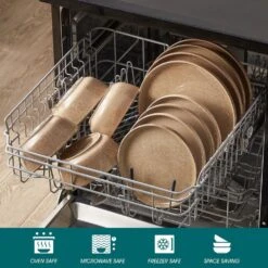 12-Piece Tan Caramel Porcelain Dinnerware Set Service For 4-Dishware Set Bowls And Plates Dinner Set For Kitchen Dining -Vancasso Shop caramel vancasso dinnerware sets vc anya cr 12 1f 1000