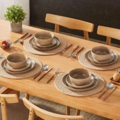 12-Piece Tan Caramel Porcelain Dinnerware Set Service For 4-Dishware Set Bowls And Plates Dinner Set For Kitchen Dining -Vancasso Shop caramel vancasso dinnerware sets vc anya cr 12 44 1000