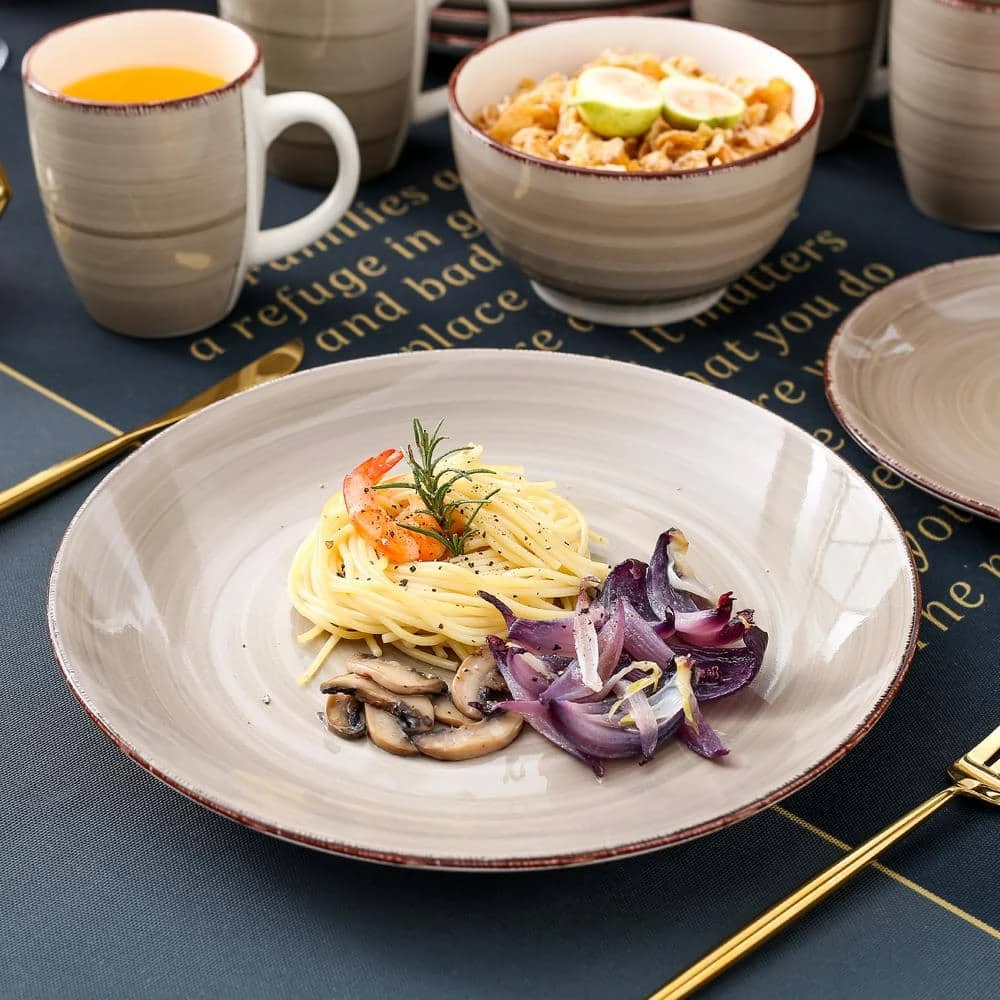 Series Bella Dinnerware 16-Pieces Creme-I Porcelain Crockery In Vintage Look (Service Set For 4) 8 Series Bella Dinnerware 16-Pieces Creme-I Porcelain Crockery In Vintage Look (Service Set For 4) - Image 6