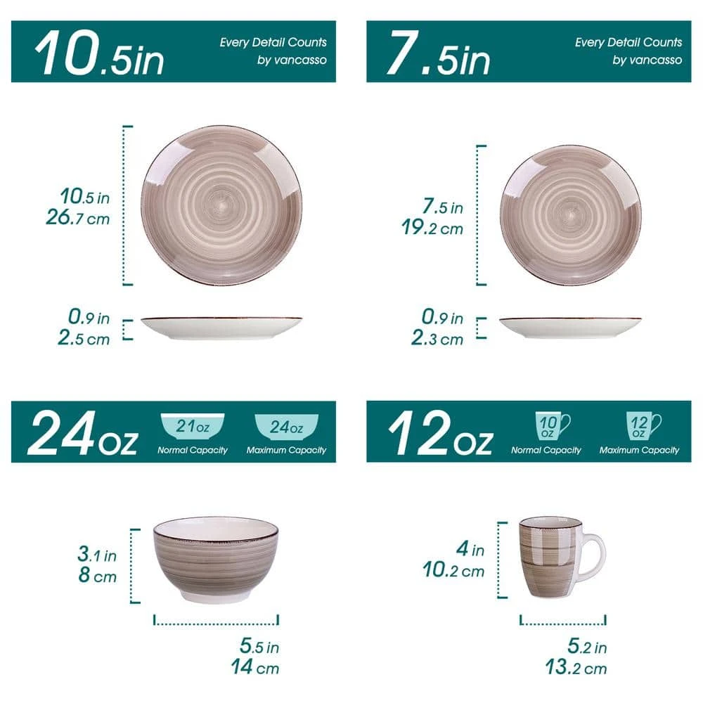 Series Bella Dinnerware 16-Pieces Creme-I Porcelain Crockery In Vintage Look (Service Set For 4) 9 Series Bella Dinnerware 16-Pieces Creme-I Porcelain Crockery In Vintage Look (Service Set For 4) - Image 7