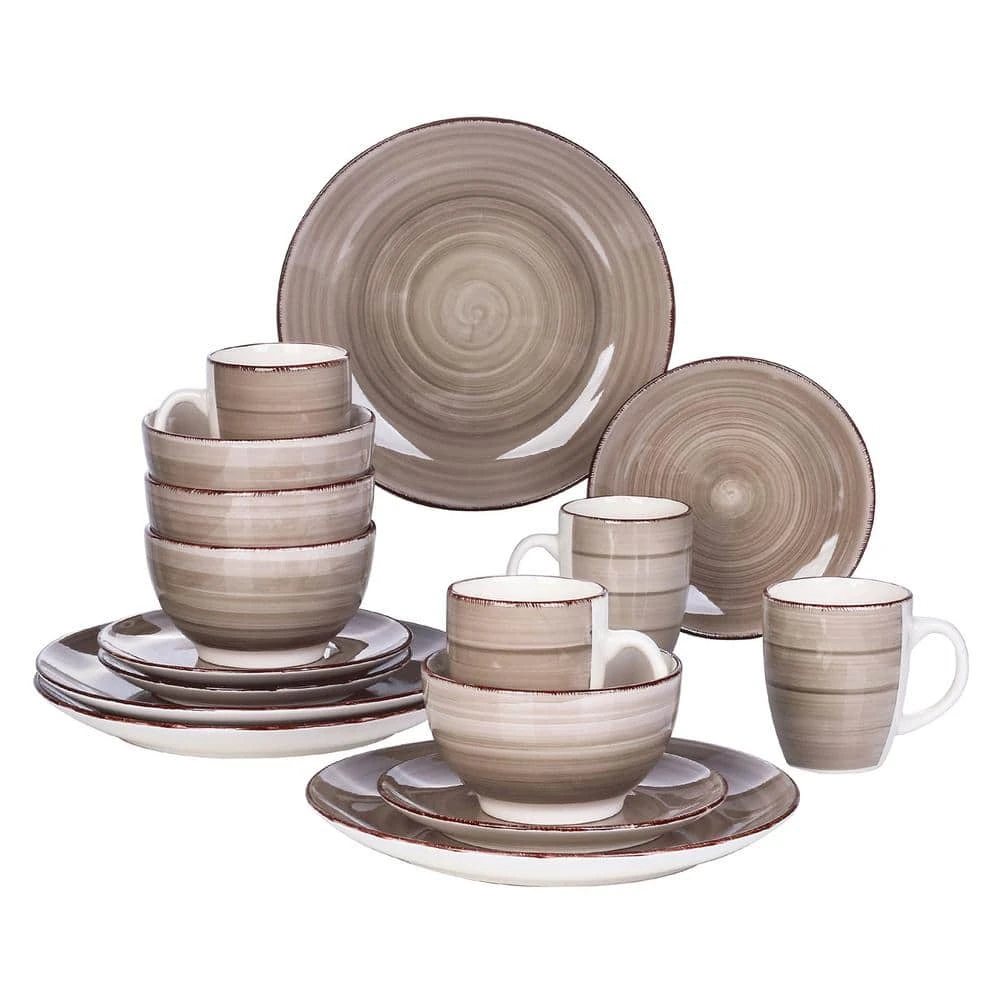 Series Bella Dinnerware 16-Pieces Creme-I Porcelain Crockery In Vintage Look (Service Set For 4) 7 Series Bella Dinnerware 16-Pieces Creme-I Porcelain Crockery In Vintage Look (Service Set For 4) - Image 5