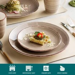 Series Bella Dinnerware 16-Pieces Creme-I Porcelain Crockery In Vintage Look (Service Set For 4) 20 Series Bella Dinnerware 16-Pieces Creme-I Porcelain Crockery In Vintage Look (Service Set For 4) -Vancasso Shop cream vancasso dinnerware sets vc bella c sl 76 1000