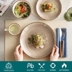 Series Bella Dinnerware 16-Pieces Creme-I Porcelain Crockery In Vintage Look (Service Set For 4) 19 Series Bella Dinnerware 16-Pieces Creme-I Porcelain Crockery In Vintage Look (Service Set For 4) -Vancasso Shop cream vancasso dinnerware sets vc bella c sl fa 1000