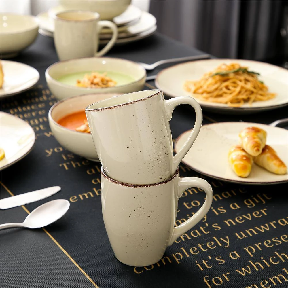 Navia Nature Cream 32-Piece Ceramic Dinnerware Set With Dinner Plate, Dessert Plate, Cereal Bowl And Mug (Service For 8) 10 Navia Nature Cream 32-Piece Ceramic Dinnerware Set With Dinner Plate, Dessert Plate, Cereal Bowl And Mug (Service For 8) - Image 8