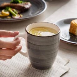 Series Bella 16-Pieces Dinnerware Set Porcelain Dinner Set Crockery In Vintage Look Gray (Service For 4) 15 Series Bella 16-Pieces Dinnerware Set Porcelain Dinner Set Crockery In Vintage Look Gray (Service For 4) -Vancasso Shop gray vancasso dinnerware sets vc bella gy sl fa 1000