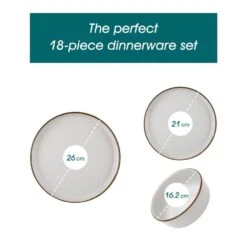 18-Piece Gray Stoneware Dinnerware Set (Service For 6) Sesame Speckles Pattern Dinner Plates Dessert Plates And Bowls 16 18-Piece Gray Stoneware Dinnerware Set (Service For 6) Sesame Speckles Pattern Dinner Plates Dessert Plates And Bowls -Vancasso Shop gray vancasso dinnerware sets vc loire gy 18 4f 1000