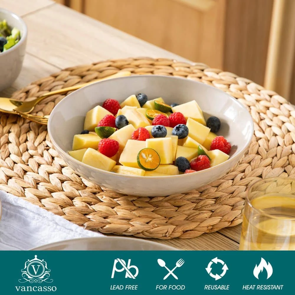 16-Piece Gray Stoneware Dinnerware Set Service For 4-Dishware Dishes Set Kitchen Tableware With Plates And Bowls 7 16-Piece Gray Stoneware Dinnerware Set Service For 4-Dishware Dishes Set Kitchen Tableware With Plates And Bowls - Image 5