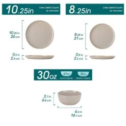 18-Piece Gray Stoneware Dinnerware Set (Service For 6) Dining Set With Dinner Plates Dessert Plates And Cereal Bowls 15 18-Piece Gray Stoneware Dinnerware Set (Service For 6) Dining Set With Dinner Plates Dessert Plates And Cereal Bowls -Vancasso Shop gray vancasso dinnerware sets vc playa smgy 18 eu c3 1000