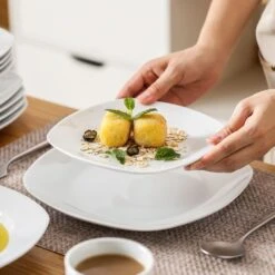 30-Piece Gray-White Porcelain Dinnerware Set Service For 6 Tableware Dining Set With Plates Cups And Saucers 13 30-Piece Gray-White Porcelain Dinnerware Set Service For 6 Tableware Dining Set With Plates Cups And Saucers -Vancasso Shop gray white vancasso dinnerware sets elisa 30 1f 1000