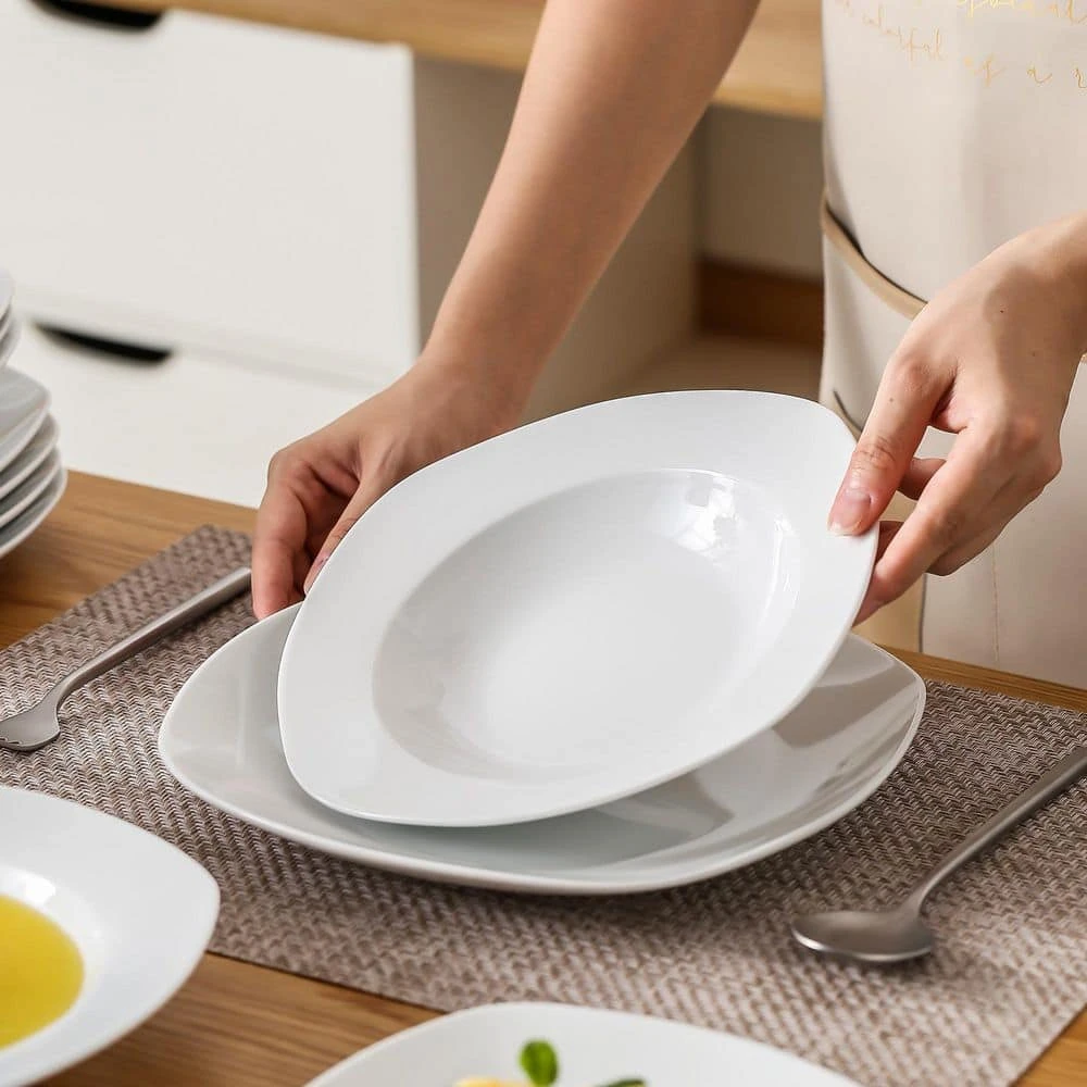 30-Piece Gray-White Porcelain Dinnerware Set Service For 6 Tableware Dining Set With Plates Cups And Saucers 9 30-Piece Gray-White Porcelain Dinnerware Set Service For 6 Tableware Dining Set With Plates Cups And Saucers - Image 7