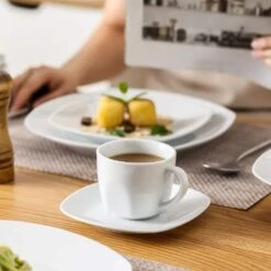 30-Piece Gray-White Porcelain Dinnerware Set Service For 6 Tableware Dining Set With Plates Cups And Saucers 15 30-Piece Gray-White Porcelain Dinnerware Set Service For 6 Tableware Dining Set With Plates Cups And Saucers -Vancasso Shop gray white vancasso dinnerware sets elisa 30 fa 1000