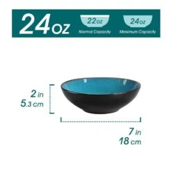 24 Fl. Oz. Green Stoneware Cereal Bowl Set Of 4 Soup Bowl Pasta Bowl Salad Bowl 15 24 Fl. Oz. Green Stoneware Cereal Bowl Set Of 4 Soup Bowl Pasta Bowl Salad Bowl -Vancasso Shop green vancasso bowls vc bubble g sdw c3 1000