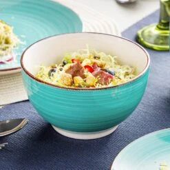 Series Bella Dinnerware 16-Pieces Green Porcelain In Vintage Look With Dinner Dessert Plate Bowl Mug (Service Set For 4) -Vancasso Shop green vancasso dinnerware sets vc bella g sl fa 1000