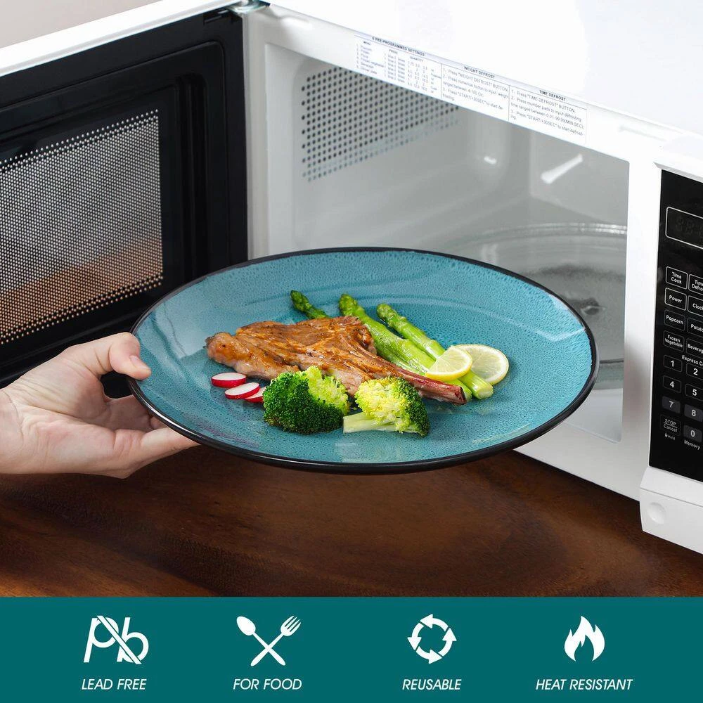 16-Piece Green Stoneware Dinnerware Set (Service Set For 4) Bowls And Plates Dinner Set 12 16-Piece Green Stoneware Dinnerware Set (Service Set For 4) Bowls And Plates Dinner Set - Image 10