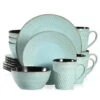 16-Piece Green Stoneware Dinnerware Set Service For 4 Embossed Pattern Tableware Bowls Plates And Mugs Dining Set 1 16-Piece Green Stoneware Dinnerware Set Service For 4 Embossed Pattern Tableware Bowls Plates And Mugs Dining Set -Vancasso Shop green vancasso dinnerware sets vc pluvo g sl 64 1000