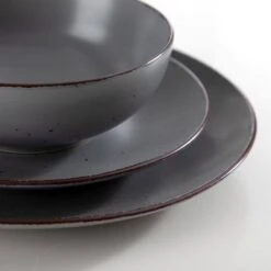 16-Piece Grey Stoneware Dinnerware Set Service For 4 Kitchen Tableware Set With Plates Bowls And Mugs 19 16-Piece Grey Stoneware Dinnerware Set Service For 4 Kitchen Tableware Set With Plates Bowls And Mugs -Vancasso Shop grey vancasso dinnerware sets vc moda gy sl 66 1000