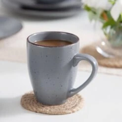 16-Piece Grey Stoneware Dinnerware Set Service For 4 Kitchen Tableware Set With Plates Bowls And Mugs 24 16-Piece Grey Stoneware Dinnerware Set Service For 4 Kitchen Tableware Set With Plates Bowls And Mugs -Vancasso Shop grey vancasso dinnerware sets vc moda gy sl fa 1000