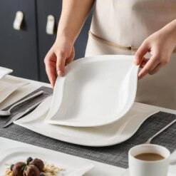 30-Piece Ivory White Porcelain Dinnerware Set Service For 6-Tableware Set With Plates Coffee Cups And Saucers 16 30-Piece Ivory White Porcelain Dinnerware Set Service For 6-Tableware Set With Plates Coffee Cups And Saucers -Vancasso Shop ivory white vancasso dinnerware sets elvira 30 76 1000