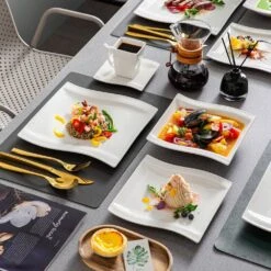 36-Piece Ivory White Porcelain Dinnerware Set Service For 6 Dining Set Tableware With Bowls Plates Cups And Saucers -Vancasso Shop ivory white vancasso dinnerware sets flora 36 1f 1000