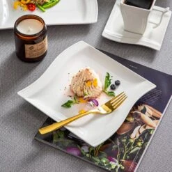 36-Piece Ivory White Porcelain Dinnerware Set Service For 6 Dining Set Tableware With Bowls Plates Cups And Saucers -Vancasso Shop ivory white vancasso dinnerware sets flora 36 fa 1000