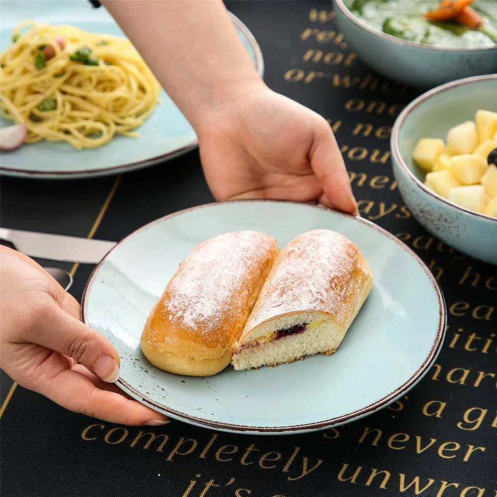 Navia 16-Piece Vintage Oceano Light Blue Stoneware Dinnerware Set (Service For 4) 6 Navia 16-Piece Vintage Oceano Light Blue Stoneware Dinnerware Set (Service For 4) - Image 4