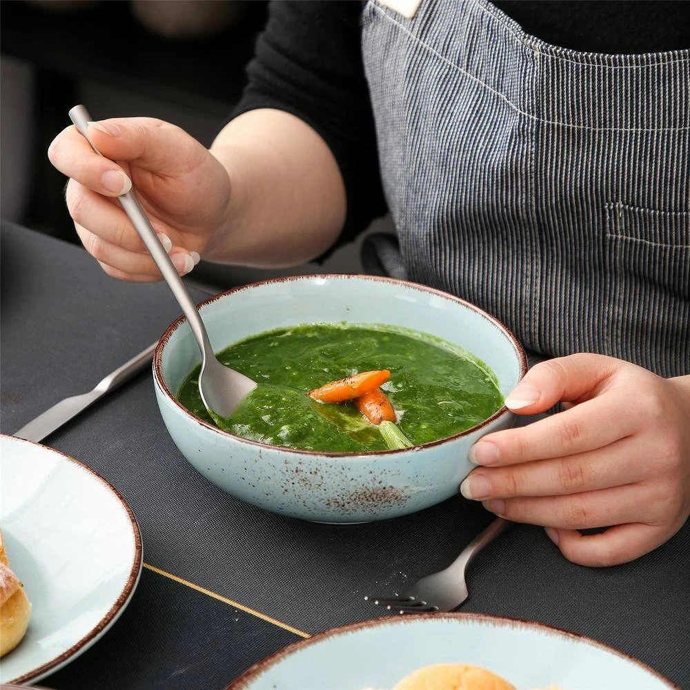 Navia 16-Piece Vintage Oceano Light Blue Stoneware Dinnerware Set (Service For 4) 7 Navia 16-Piece Vintage Oceano Light Blue Stoneware Dinnerware Set (Service For 4) - Image 5