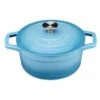 5 Qt. Non-Stick Cast Iron Round Dutch Oven In Light Blue With Lid