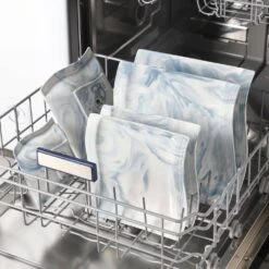 Flora 26-Piece Marble Blue Porcelain Dinnerware Set (Service For 6) -Vancasso Shop marble blue vancasso dinnerware sets flora 26 blue 1f 1000