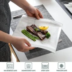 Flora 12-Piece Marble Gray Porcelain Square Dinner Plates And Soup Bowls (Service For 6) 12 Flora 12-Piece Marble Gray Porcelain Square Dinner Plates And Soup Bowls (Service For 6) -Vancasso Shop marble gray vancasso dinnerware sets flora 12 grey 4f 1000